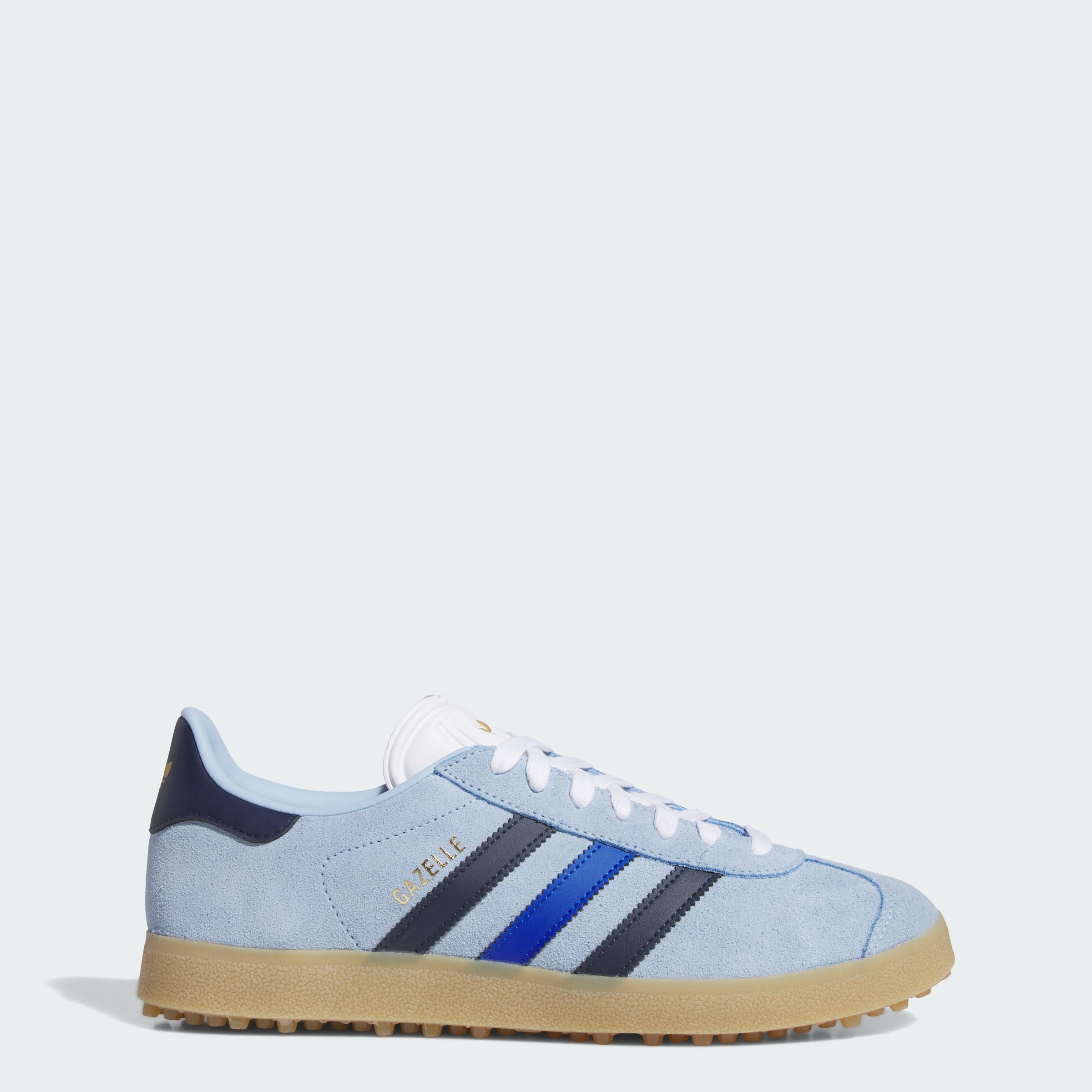 

Мужские гольф-туфли Adidas Gazelle без шипов, clear sky/night indigo/royal blue