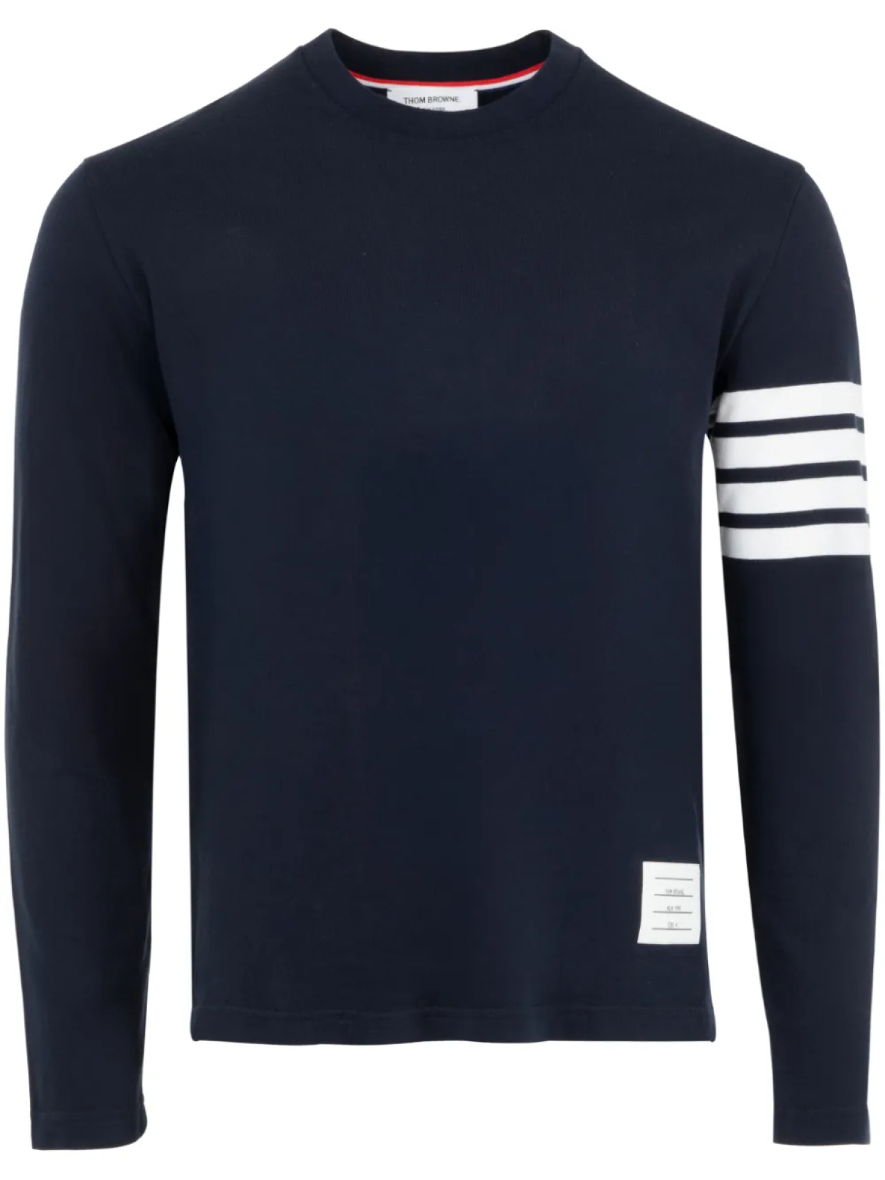 

Thom Browne футболка с длинными рукавами и полосками 4-Bar, синий