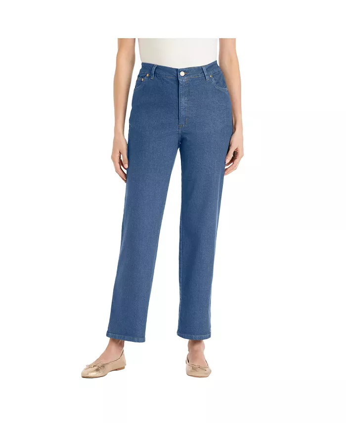 

Женские джинсы Within Stretch Denim с широкими штанинами и пятью карманами Woman Within, синий