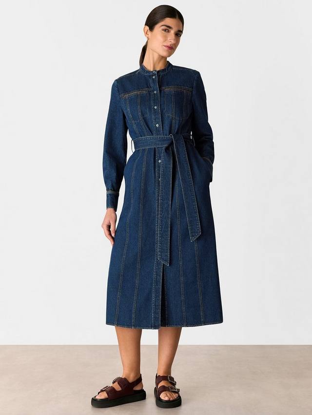 

Джинсовое платье миди от майры Whistles, цвет Denim