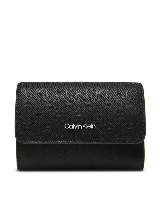 

Женский кошелек Ck Must Aop Small Trifold W Zip LV04F1038G Calvin Klein, черный