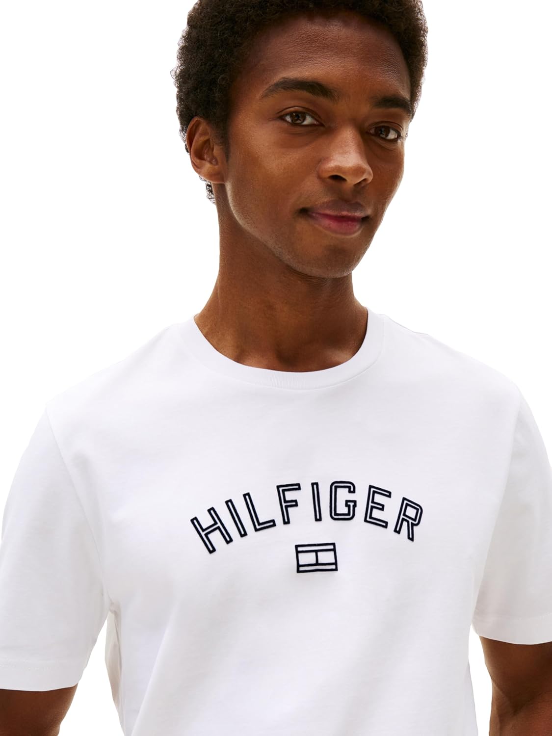 Футболка Tommy Hilfiger Short Sleeve Cotton Graphic with Hilfiger Logo, белый — фото 2