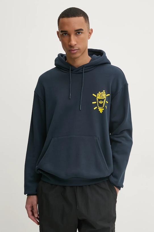 

Толстовка Q12 TS с капюшоном Adidas Originals, темно-синий