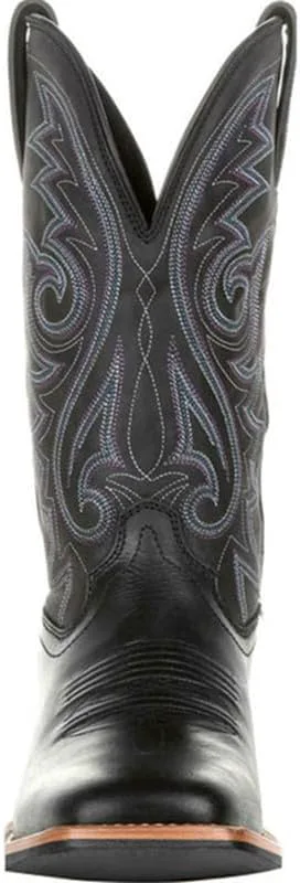 

Western Cowboy Boots for Men, повседневные ретро-ботинки, коричневые классические вышитые широкие ковбойские ботинки Country Work Boots ZZQTBCDKY, черный