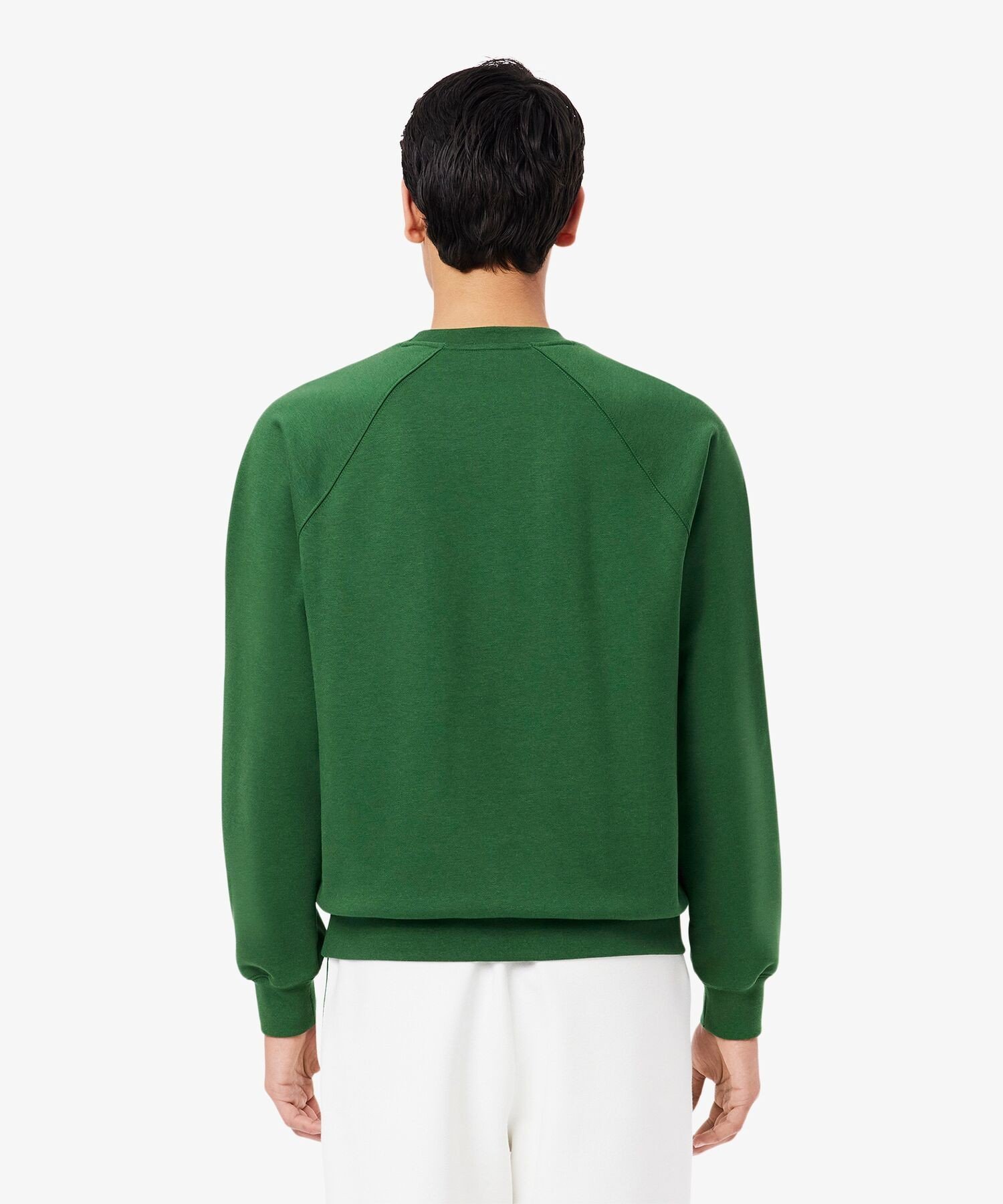 Толстовка с круглым вырезом и вышивкой Emblem Stitch, изготовленная во Франции LACOSTE, Green — фото 2