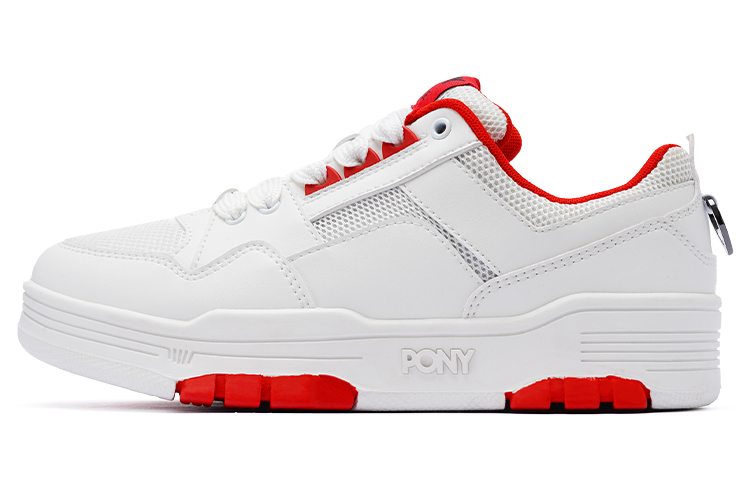 

PONY обратные противоскользящие износостойкие низкие скейтерские кроссовки унисекс белый красный - белый красный, цвет White Red