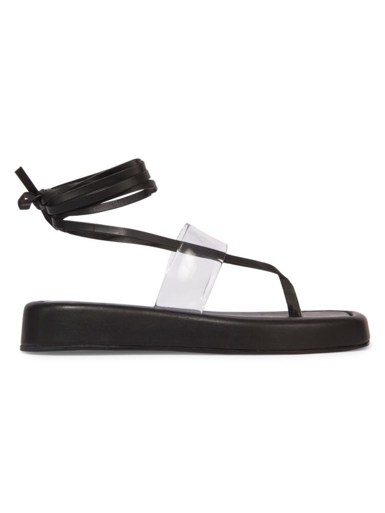 

Кожаные сандалии на платформе Callie Black Suede Studio, черный