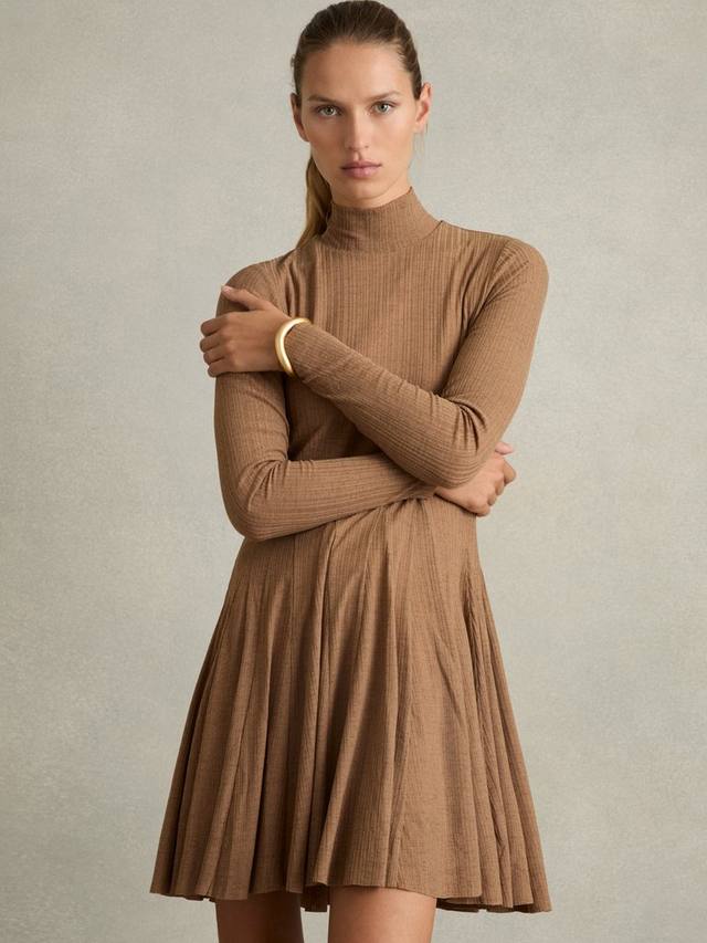 

Облегающее платье из джерси саванны Reiss, кэмел