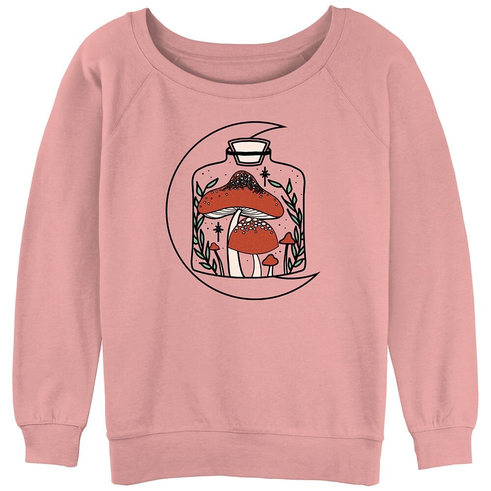 

Пуловер с графическим рисунком «Грибы в баночке для юниоров», цвет Desert Pink