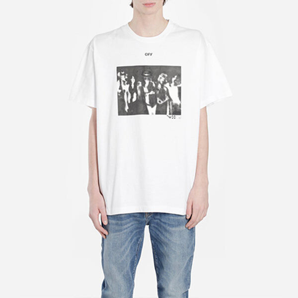 Футболка spray painting arrows sketch short sleeve oversize 'white black' Off-White, белый — фото 3