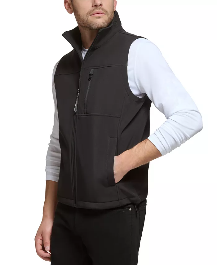 Мужская мягкая бесшовная жилетка Infinite Stretch Soft Shell Calvin Klein, черный — фото 3
