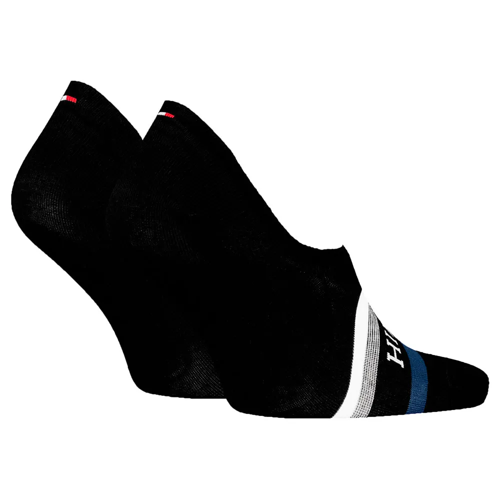 Носки 2 шт Tommy Hilfiger Footie no show, черный — фото 2