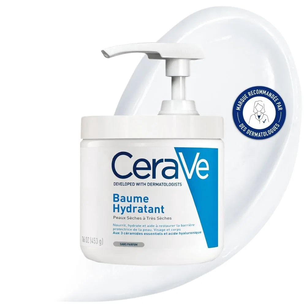 Крем для лица CeraVe — Увлажняющий для тела и лица с помпой, 454 г