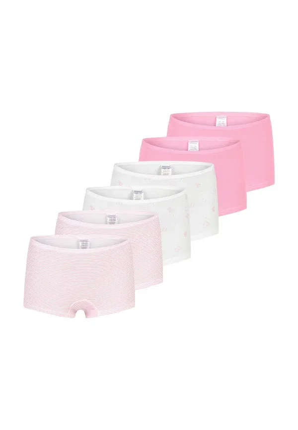 Трусы женские Schiesser 6er pack short hipsters, бело-розовый