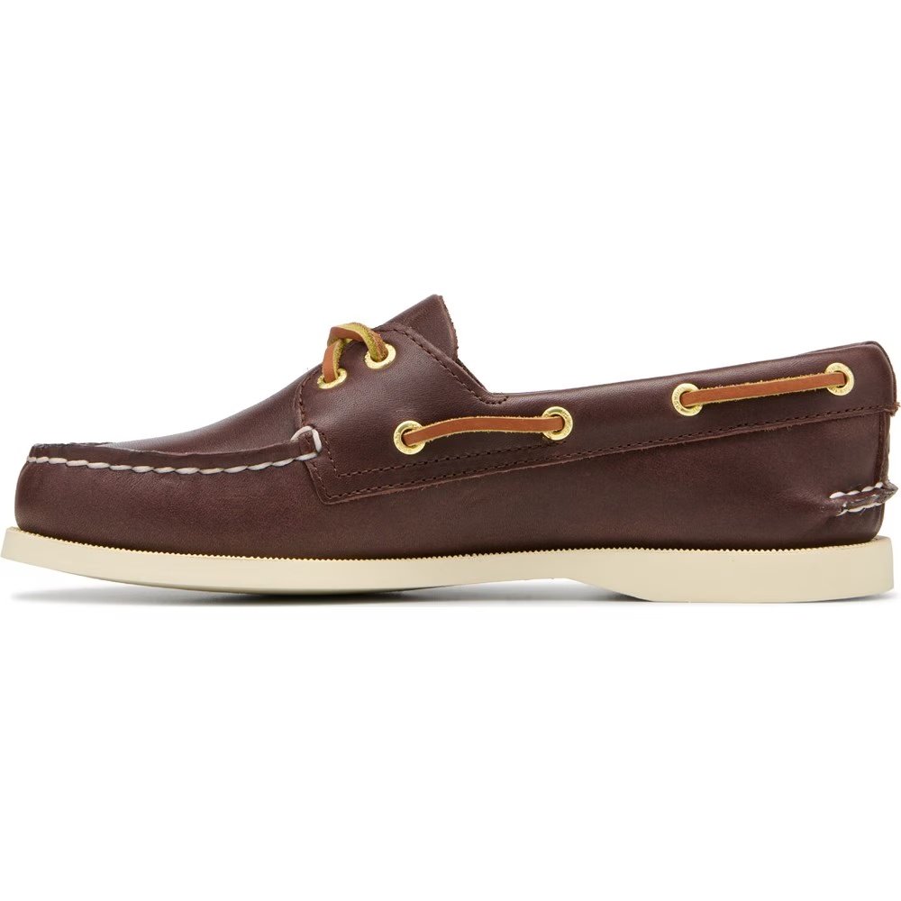 Подлинные оригинальные кожаные туфли-лодочки с двумя люверсами Sperry, коричневый — фото 3
