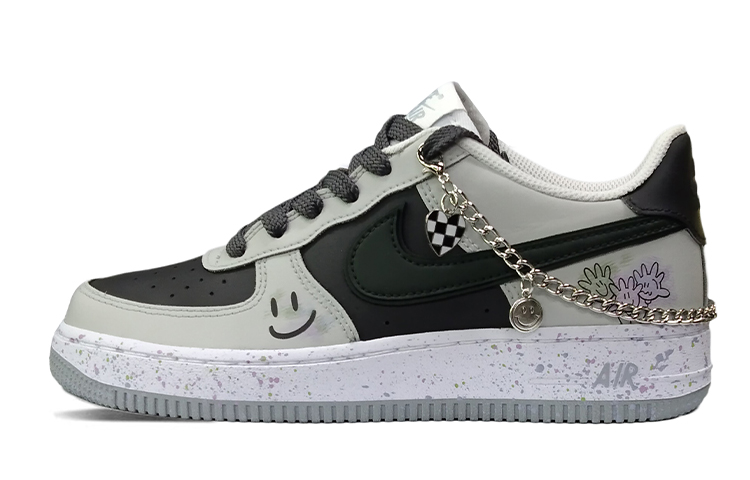 

Кроссовки для скейтбординга Air Force 1 женские с низким верхом, черные/серые Nike, Черный, Кроссовки для скейтбординга Air Force 1 женские с низким верхом, черные/серые Nike