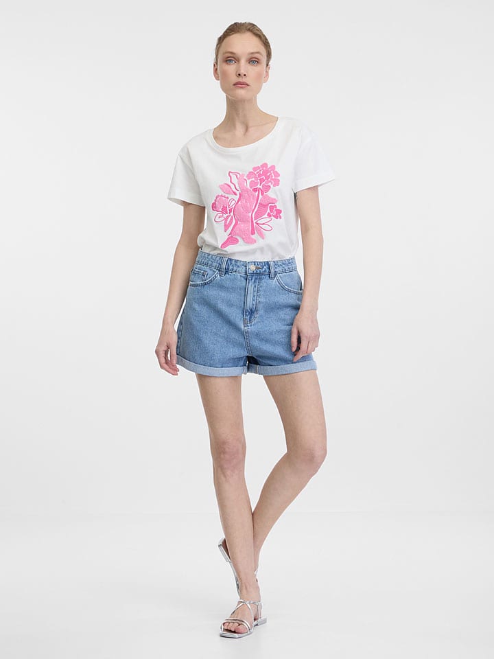 

Футболка orsay, цвет weiß/pink