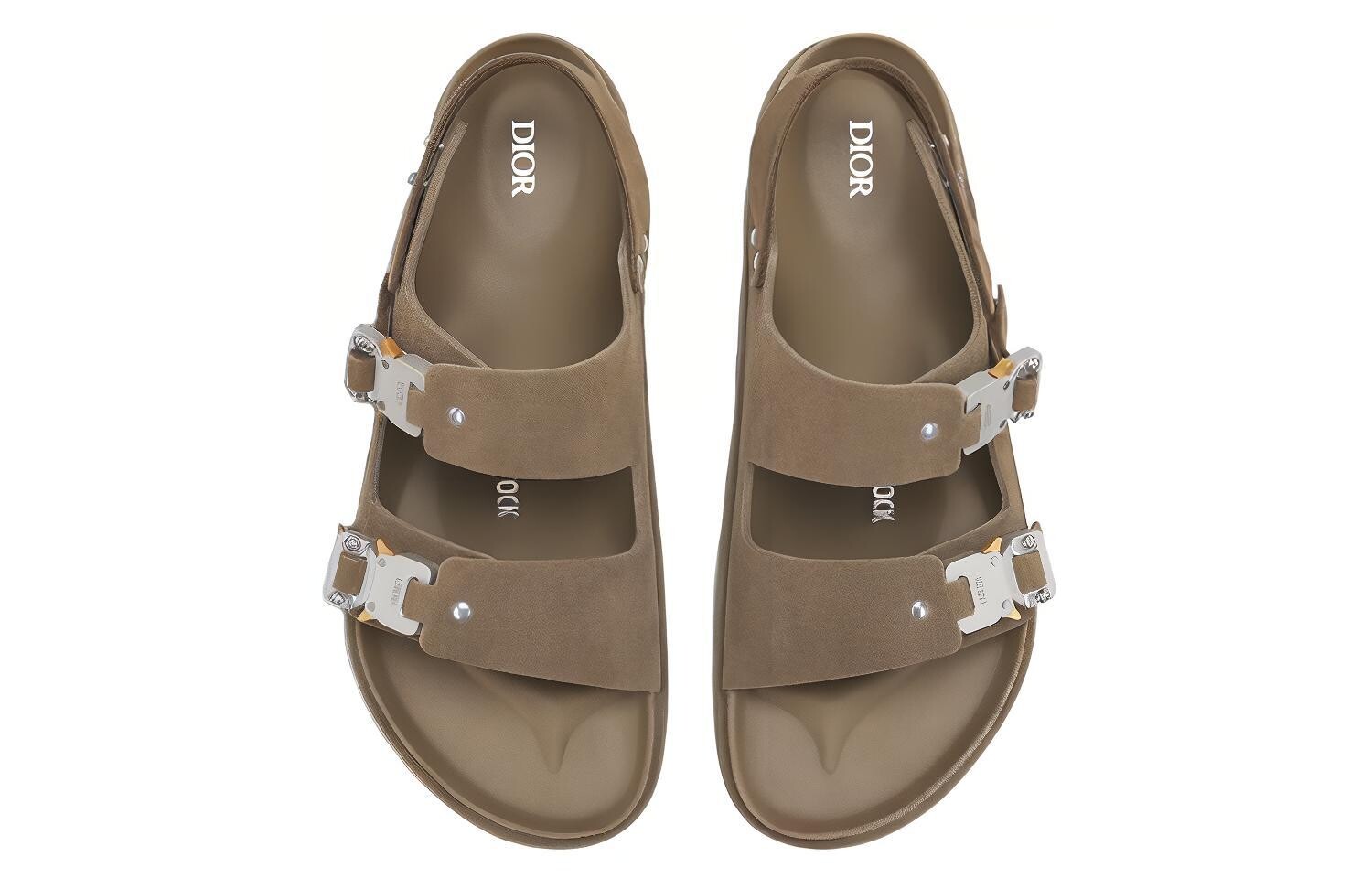 От Birkenstock Sandale Milano Хаки Нубук Телячья кожа Dior — фото 4