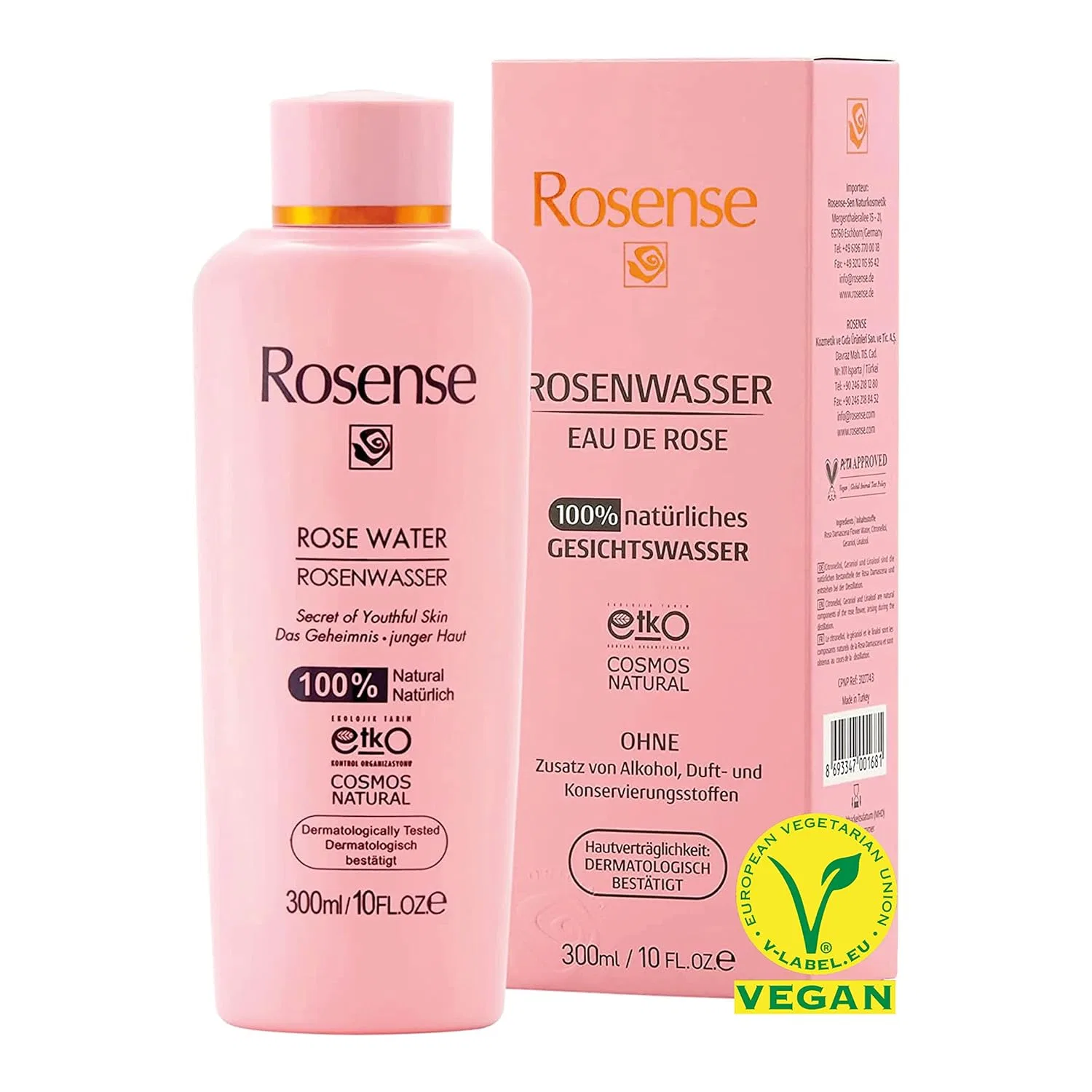 100% натуральная розовая вода Rosense (Eau de Rose) Rosense