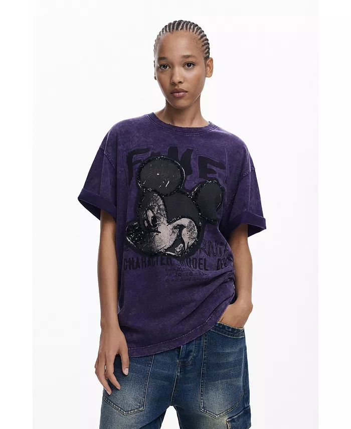 

Женская футболка с Микки Феймом Desigual, серый