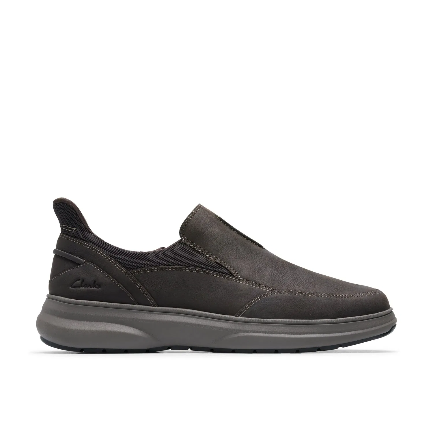 Мужские кожаные слипоны Clarks, коричневый
