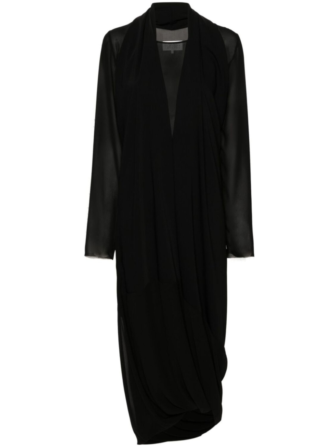 

MM6 Maison Margiela многослойное прозрачное макси-платье, черный