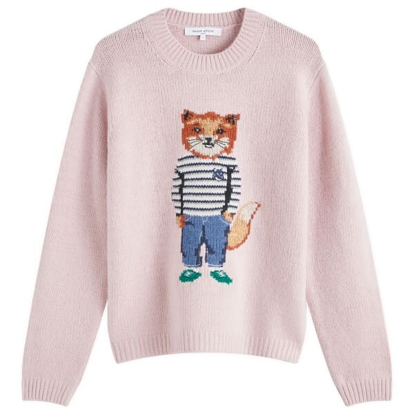 

Джемпер из меха лисы Maison Kitsune, розовый