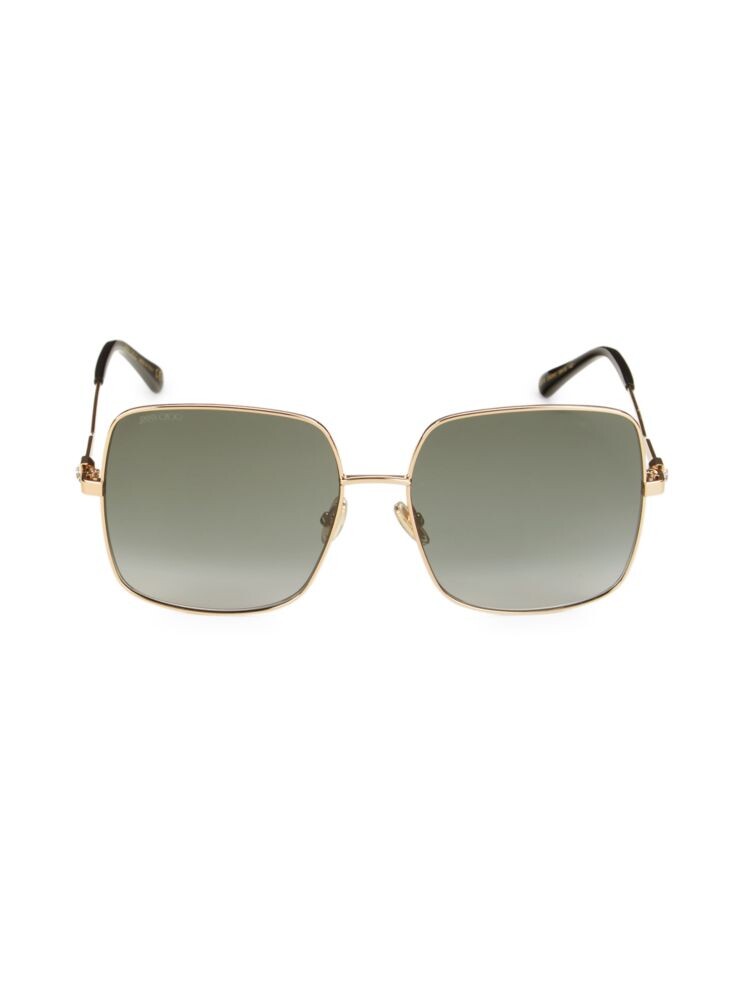 

Квадратные солнцезащитные очки Lili 58MM Jimmy Choo, цвет Black Gold