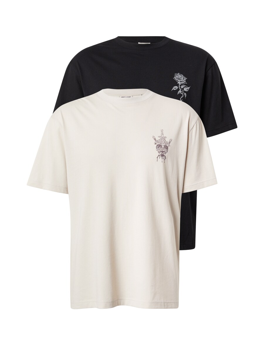 

Широкие брюки со складками спереди Only \u0026 Sons ONSJEFF, Beige/Black