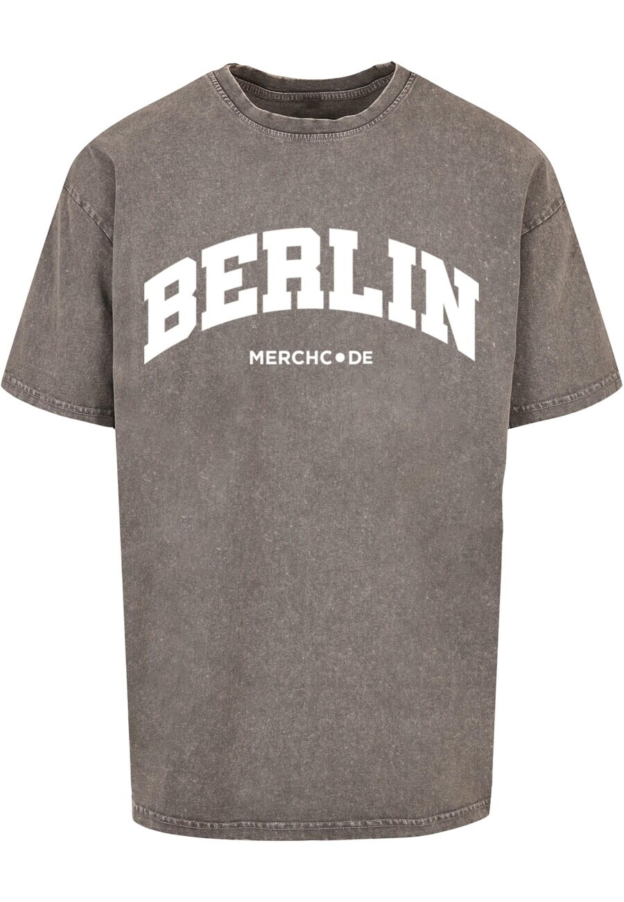 

Футболка Merchcode BERLIN WORDING, серый