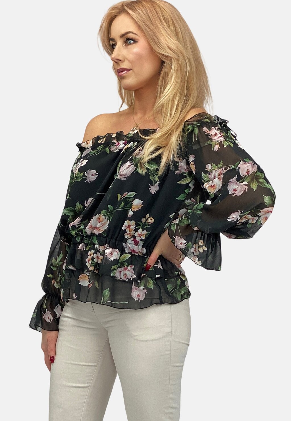 

Блузка Spanish Floral REGINA FASHION, черный