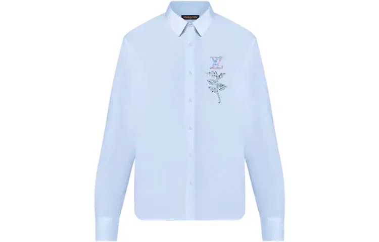 Рубашка мужская SS22 Blue LOUIS VUITTON