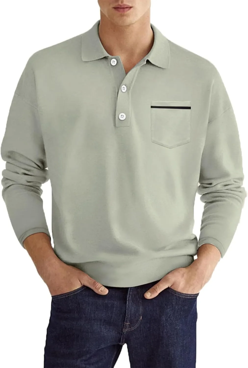 

Henley Shirt для мужчин Muscularfit, Casual, длинный рукав, легкий