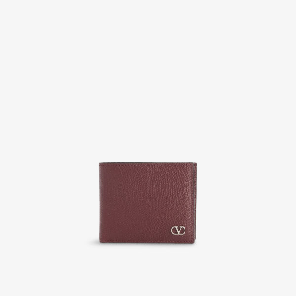 

Кожаный кошелек Vlogo с двумя отделениями Valentino Garavani, цвет rosewood
