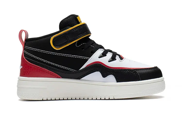 Кроссовки LINING YOUNG Kids Lifestyle Shoes GS Mid-top Black/Dark Obsidian/Total Orange — фото 2