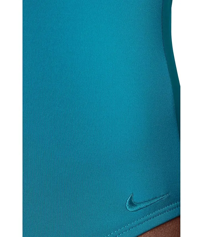 Купальник слитный Bold Color Block V-Back Nike, Green Abyss — фото 4