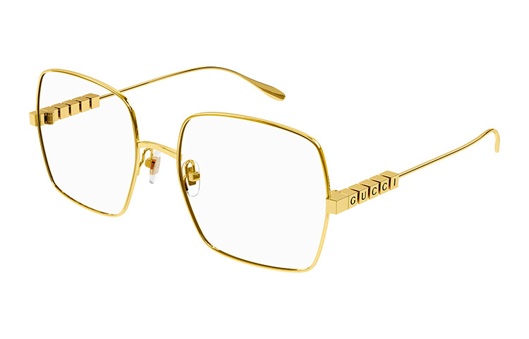 

Оправа унисекс оптическая Gucci Logo-lettering, золотой