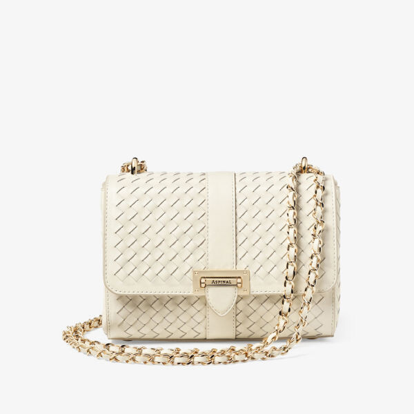 

Сумка Lottie из кожи с прорезным плетением Aspinal Of London, белый