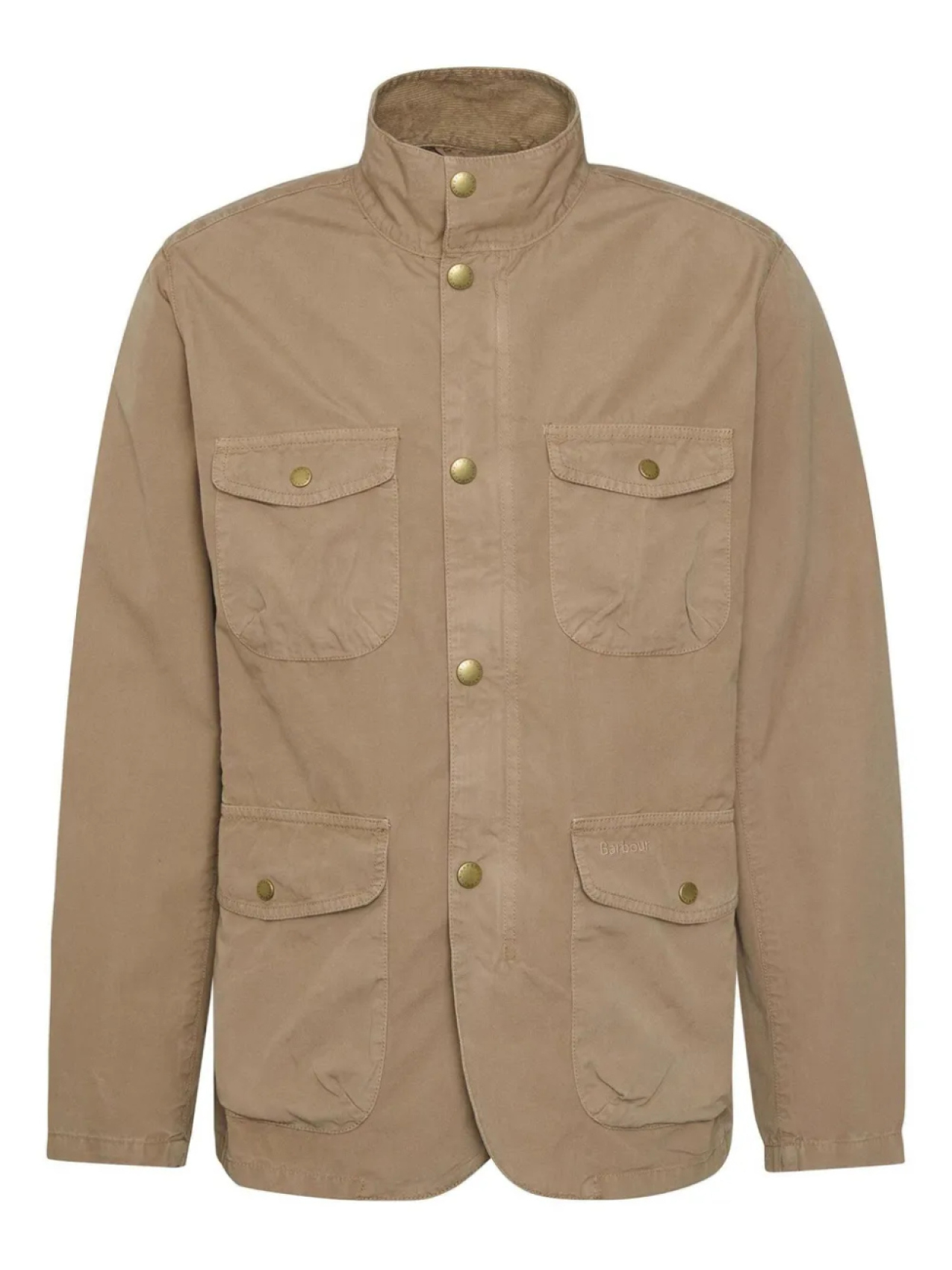 

Хлопковая куртка Barbour на пуговицах, нейтральный