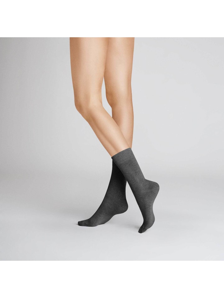 

Носки Relax Cotton с манжетой, не сдавливающей мышцы, серого меланжа. Hudson