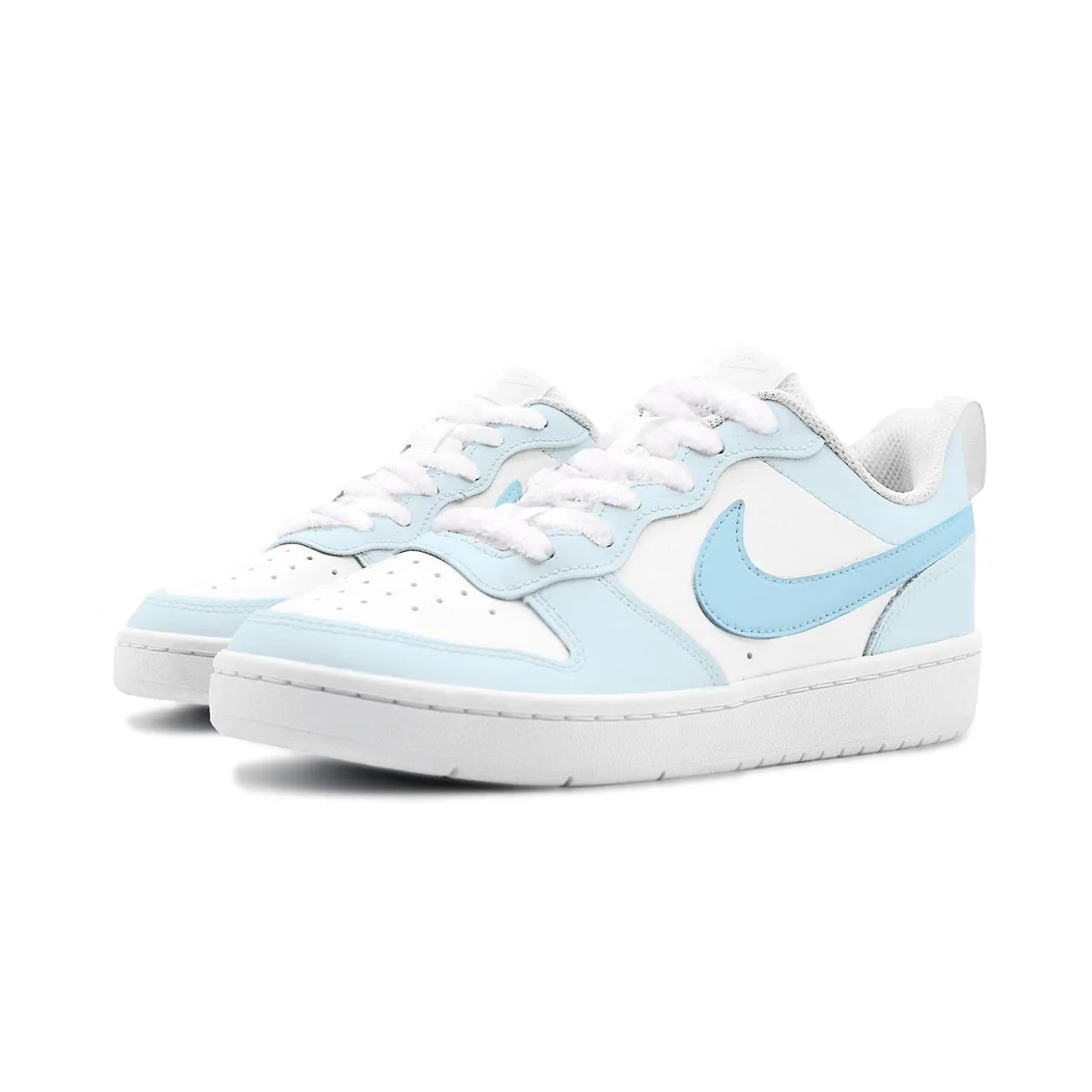 Nike Court Borough 2 Skateboard Shoes Unisex Low top Blue/White — фото 4