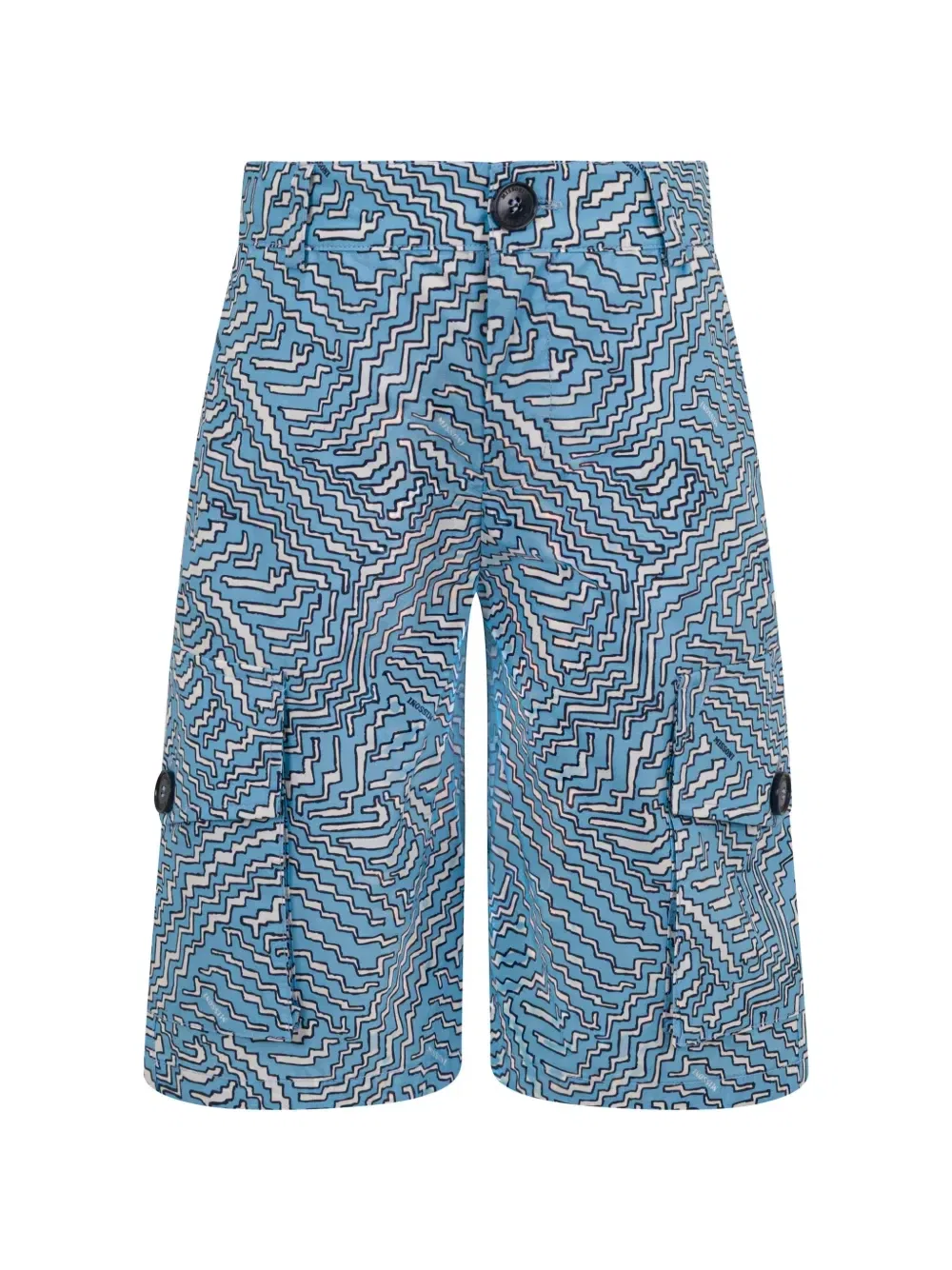 Шорты карго с узором Missoni Kids, синий