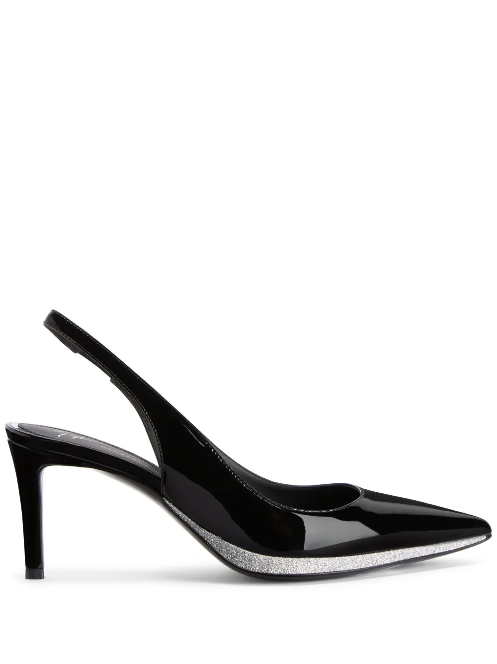 Босоножки Virgyn 70 с ремешком на пятке Giuseppe Zanotti, черный