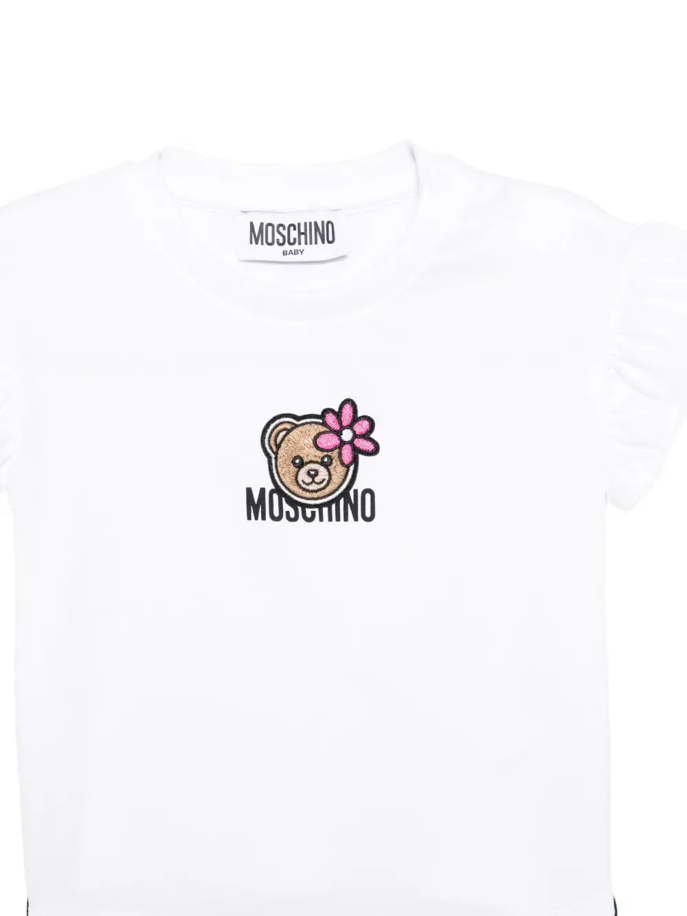 Спортивный костюм с рюшами в виде медведя Moschino Kids, черный — фото 3