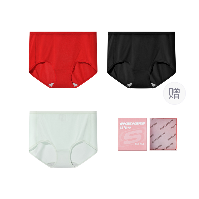 

Женские трусики набор из 3 штук, подарочная упаковка Skechers, черный