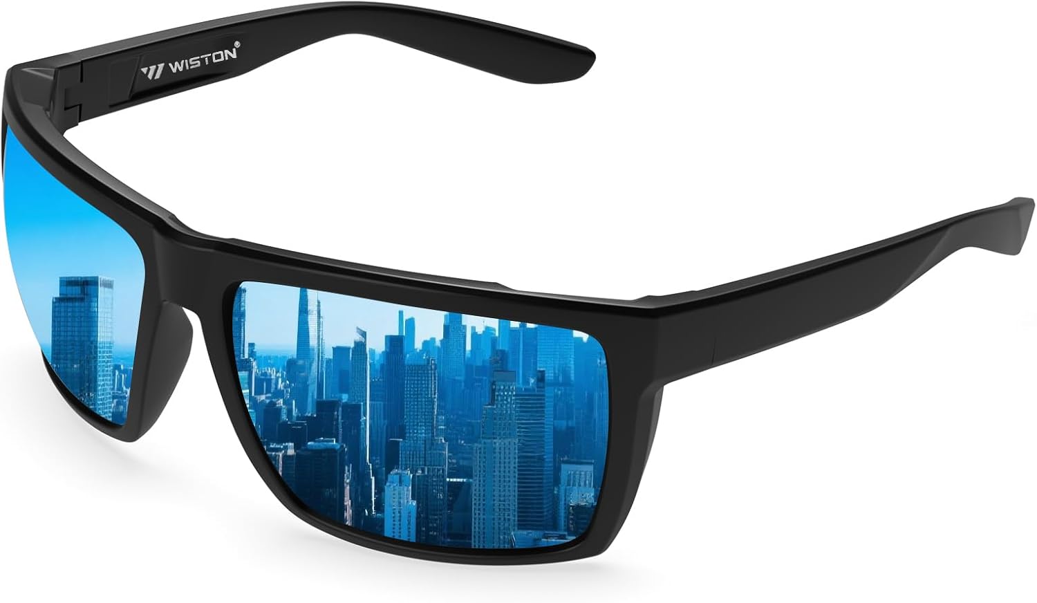 

Солнцезащитные очки WISTON XL Z87 для мужчин и женщин с большой широкой головой, сверхлегкие солнцезащитные очки TR90 с защитой от УФ-излучения UV400, модель Z8234, Blue - Polarized