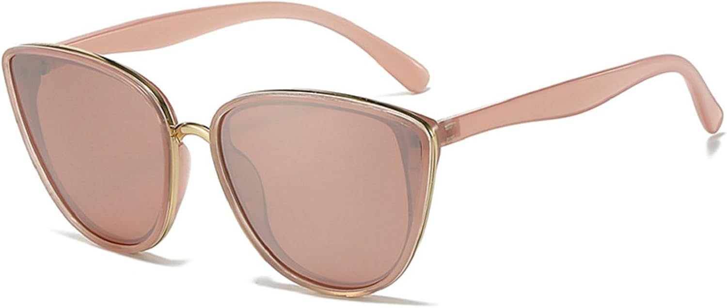 

Винтажные солнцезащитные очки «кошачий глаз» для женщин, популярные модные зеркальные очки с защитой от УФ-излучения UV400, дизайнерские очки класса люкс для женщин, модель 2329 Melrose, Pink