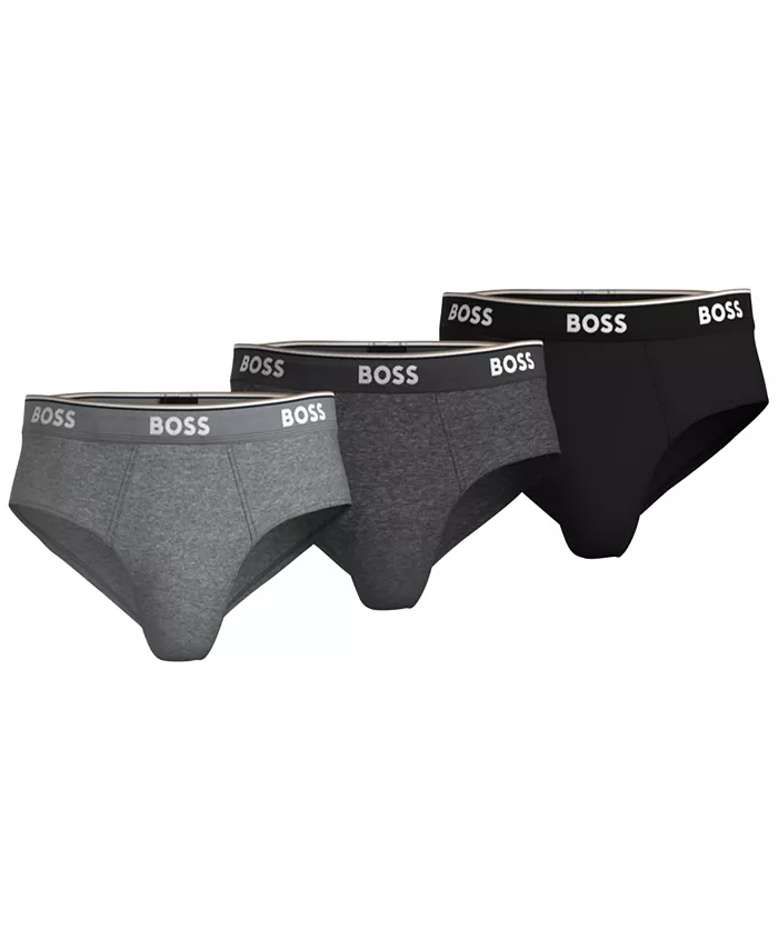 

Мужские трусы с логотипом на резинке Power, 3 шт Hugo Boss, серый