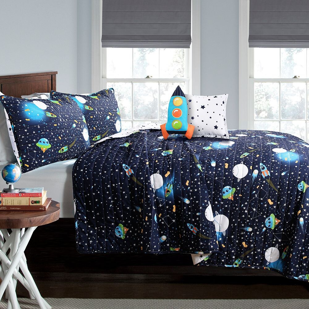 

Набор одеял Lush Decor Universe, темно-синий