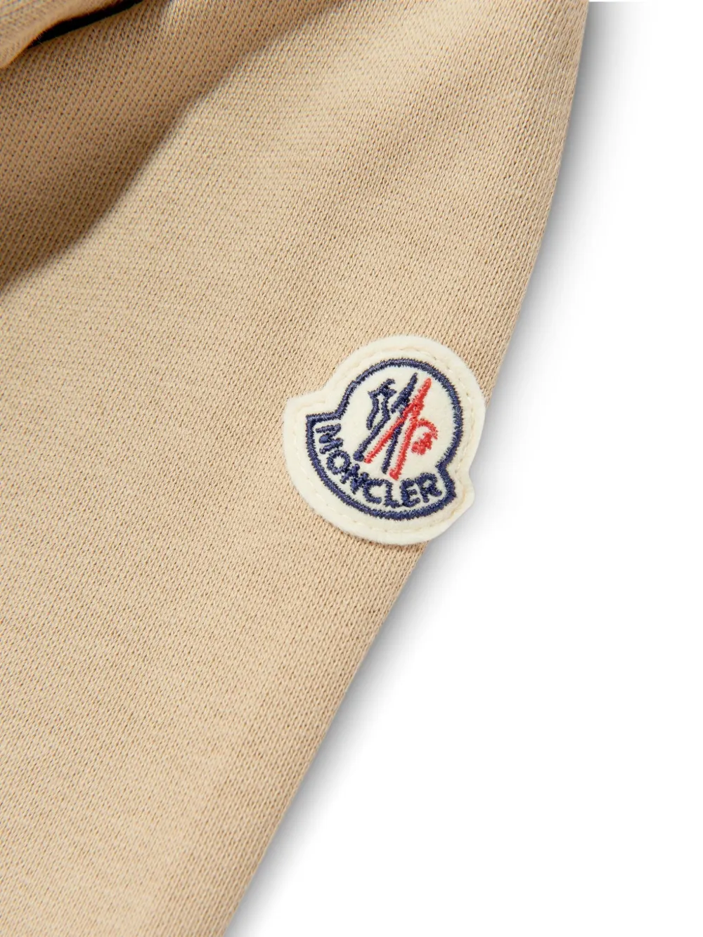 Худи с аппликацией Moncler Enfant, светло-бежевый — фото 3